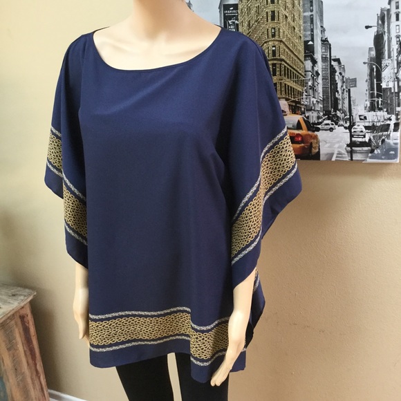 Michael Kors Tops - Mk Borders Print Poncho Top NWT